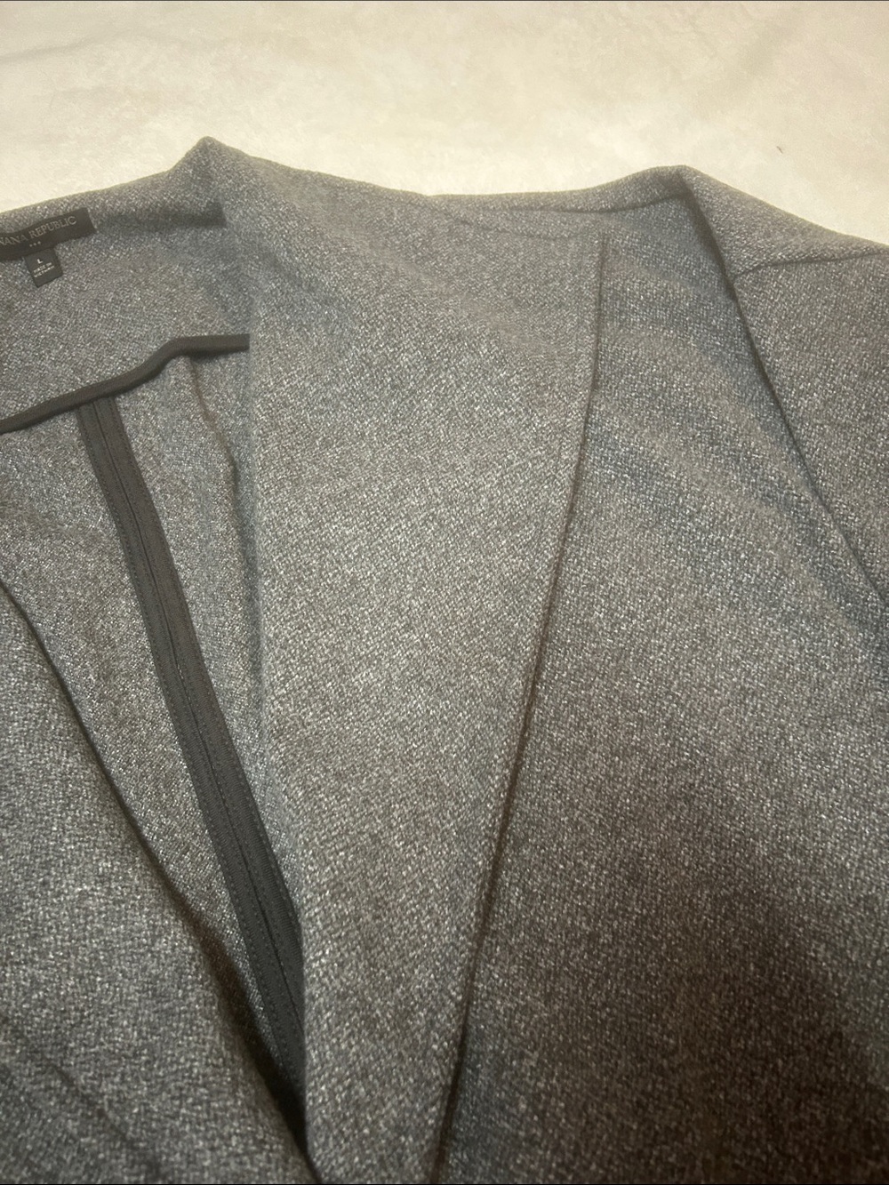 Banana Republic Women’s Coat Charcoal Gray Single-Button Size Large - Picture 7 of 12